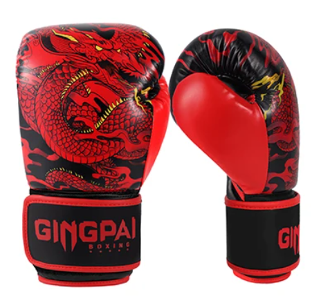 "Gingpai Red Dragon" boxing gloves