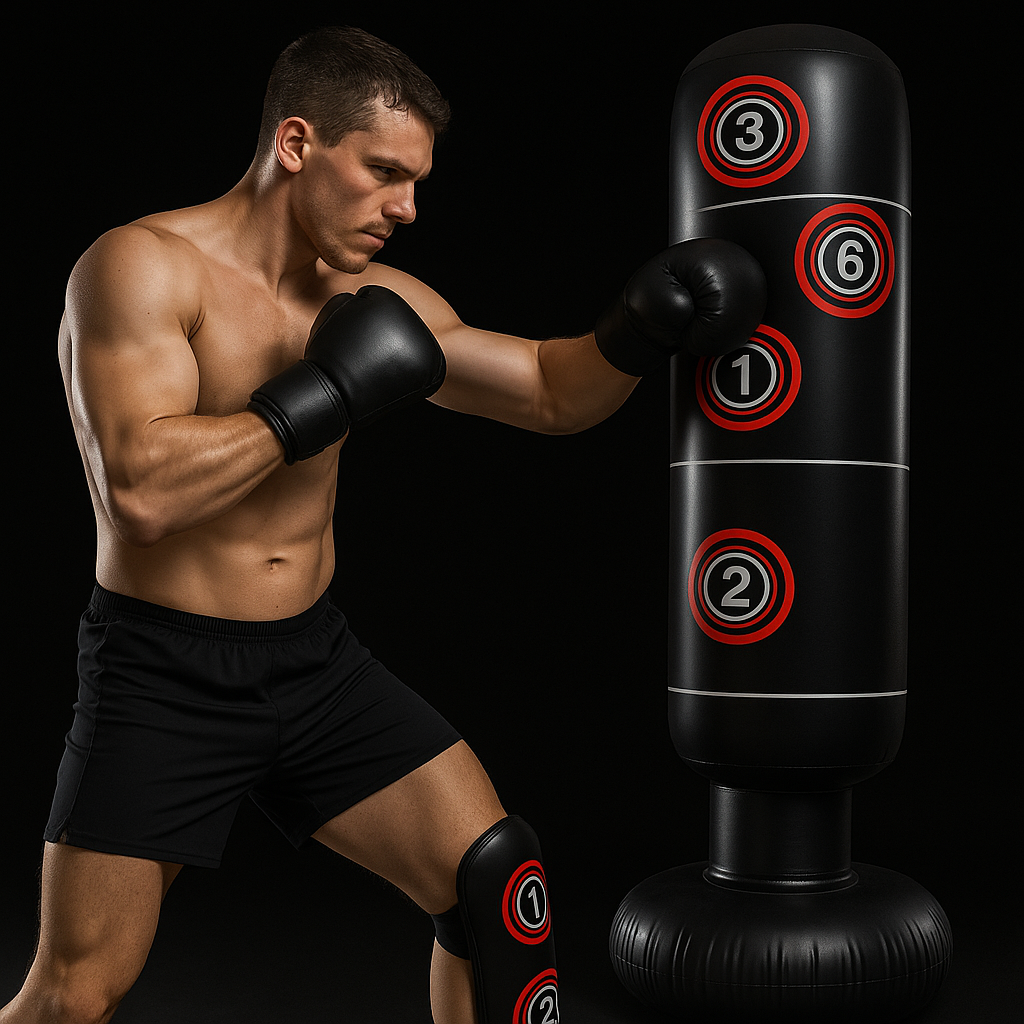 Inflatable punching bag